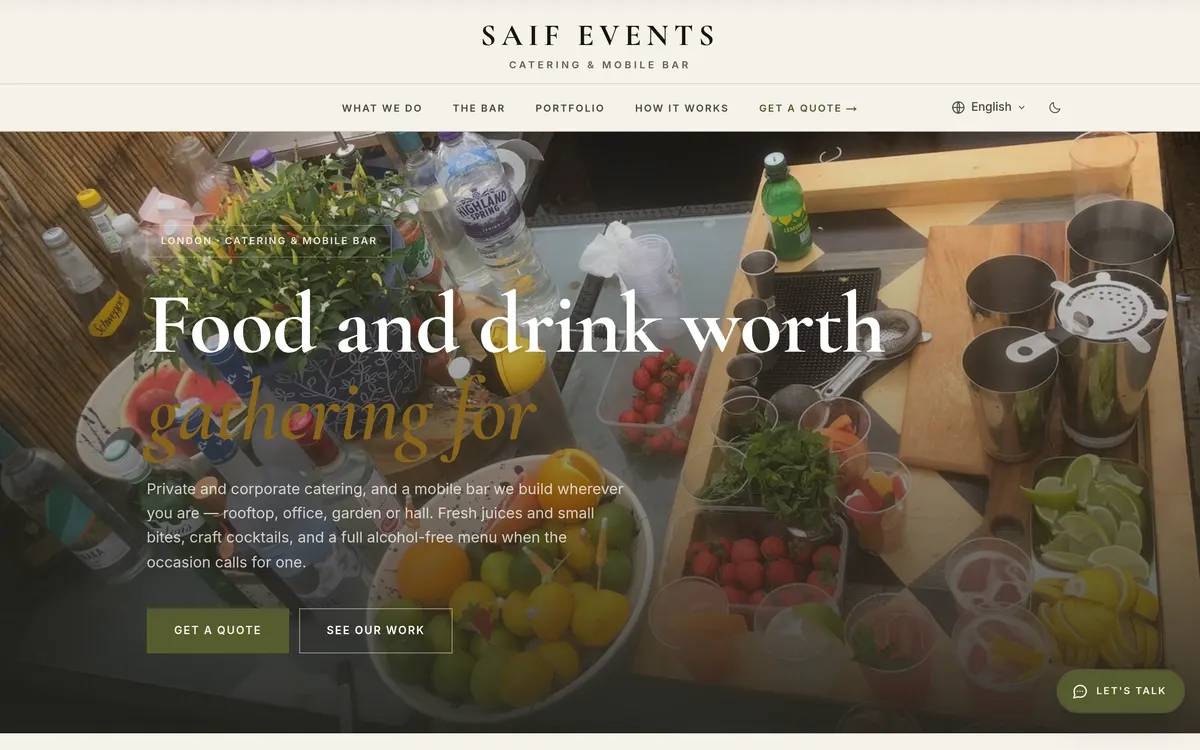 The Saif Events website