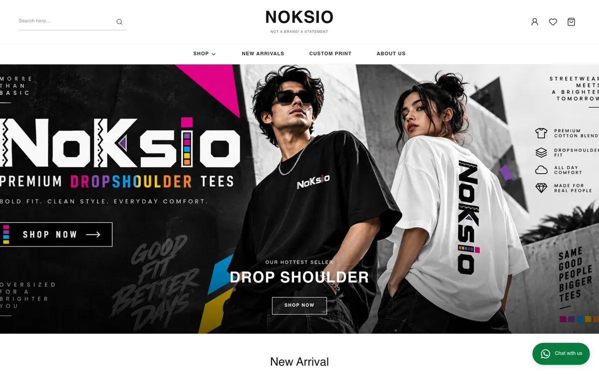 The Noksio website