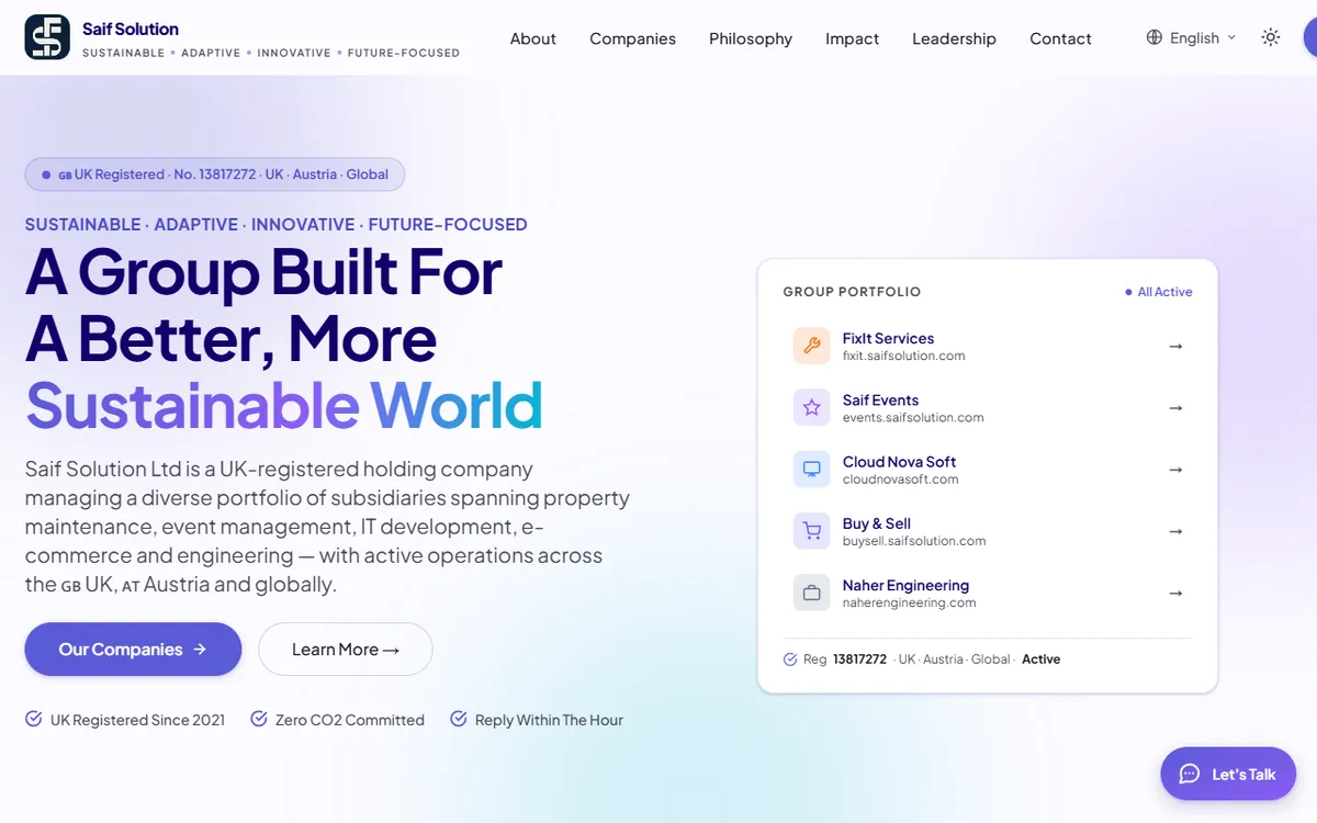 The Saif Admin — the CMS behind every site website